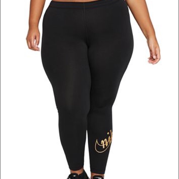plus size black nike leggings